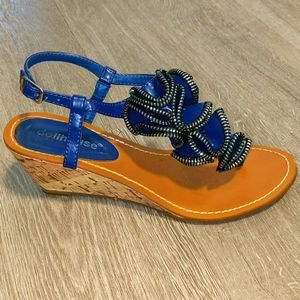 🔥2/$15🔥 Dollhouse Blue Ruffles Sandals